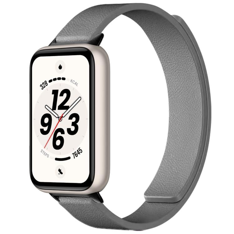 Cinturino per orologio in silicone morbido magnetico con texture a litchi, For Honor Band 11 / Band 11 Pro