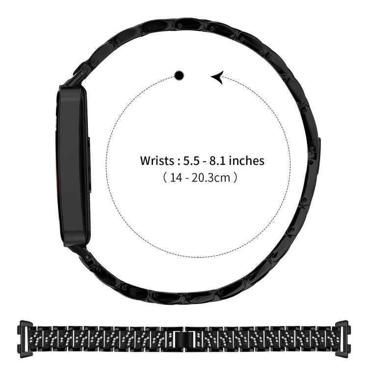 Cinturino per orologio in metallo con tre perline, For Honor Band 11 / Band 11 Pro