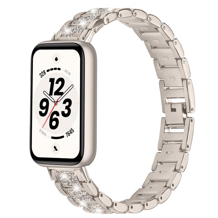 Cinturino per orologio in metallo con tre perline, For Honor Band 11 / Band 11 Pro