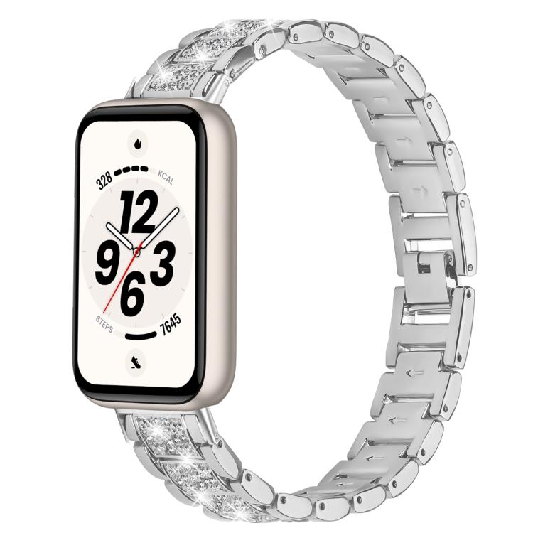 Cinturino per orologio in metallo con tre perline, For Honor Band 11 / Band 11 Pro