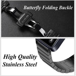 Cinturino per orologio in acciaio inossidabile con chiusura a farfalla a una perlina., For Honor Band 11 / Band 11 Pro