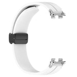 Cinturino per orologio in silicone tinta unita con chiusura magnetica pieghevole nera., For Honor Band 11 / Band 11 Pro