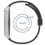 Cinturino per orologio in silicone tinta unita con chiusura magnetica pieghevole nera., For Honor Band 11 / Band 11 Pro