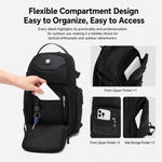 OZUKO Borsa a tracolla da uomo di grande capacità, 11 litri, ideale per attività all'aperto, tecnologia e pendolarismo.