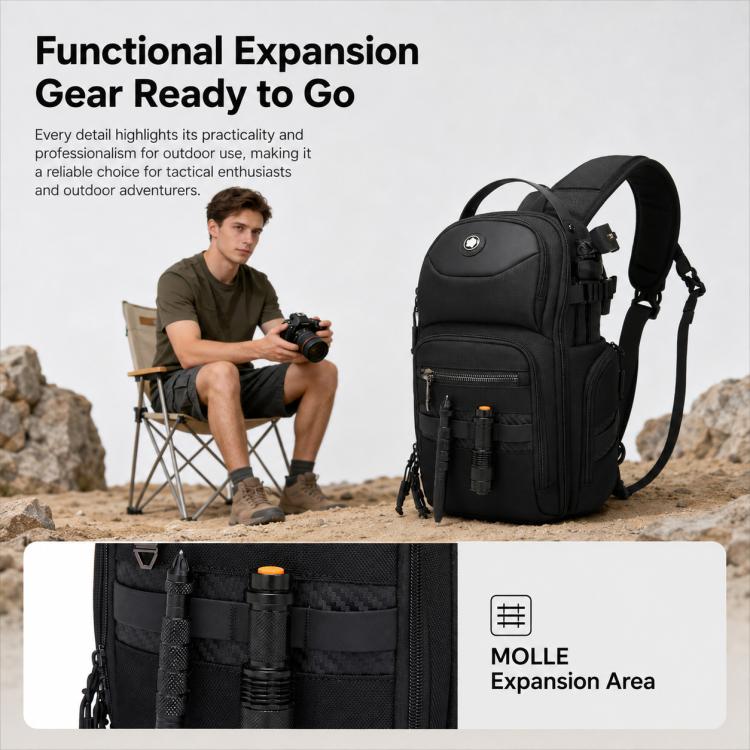 OZUKO Borsa a tracolla da uomo di grande capacità, 11 litri, ideale per attività all'aperto, tecnologia e pendolarismo.