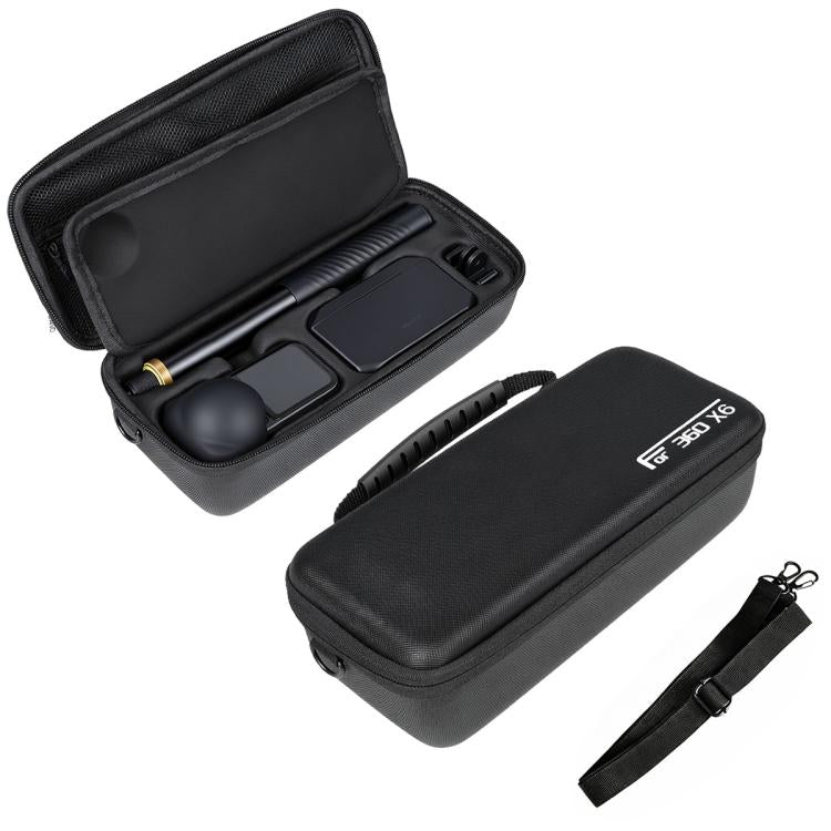 Borsa rigida in EVA per Insta360 X6 con scomparti organizzati