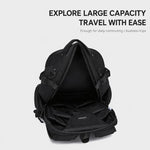 OZUKO Borsa per laptop da uomo, grande capacità, zaino tecnologico per pendolari