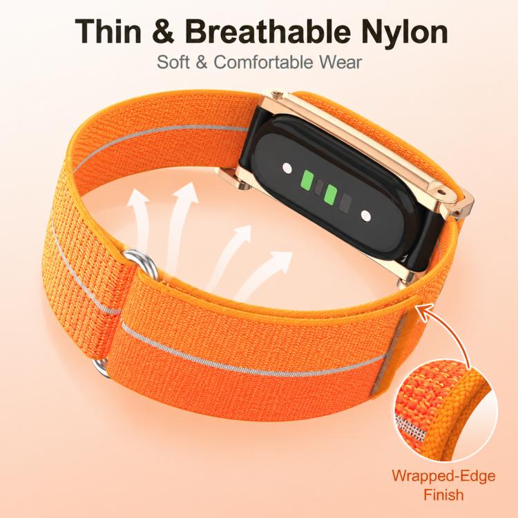 Cinturino per orologio xDfind in nylon traspirante con cassa in metallo, filato di piuma integrato e lavorazione a immersione., For Google Fitbit Air