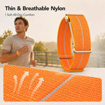 Cinturino per orologio xDfind in nylon traspirante con cassa in metallo, filato di piuma integrato e lavorazione a immersione., For Google Fitbit Air