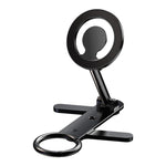 D73-1 Supporto magnetico per telefono pieghevole a doppia faccia, girevole a 360 gradi, per un utilizzo in qualsiasi situazione