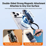 D73-1 Supporto magnetico per telefono pieghevole a doppia faccia, girevole a 360 gradi, per un utilizzo in qualsiasi situazione