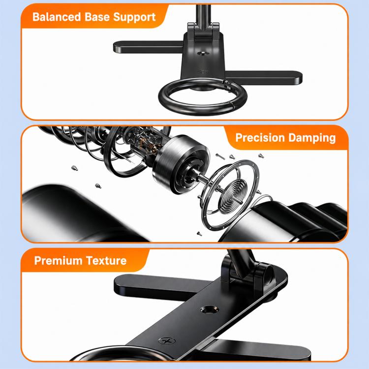 D73-1 Supporto magnetico per telefono pieghevole a doppia faccia, girevole a 360 gradi, per un utilizzo in qualsiasi situazione