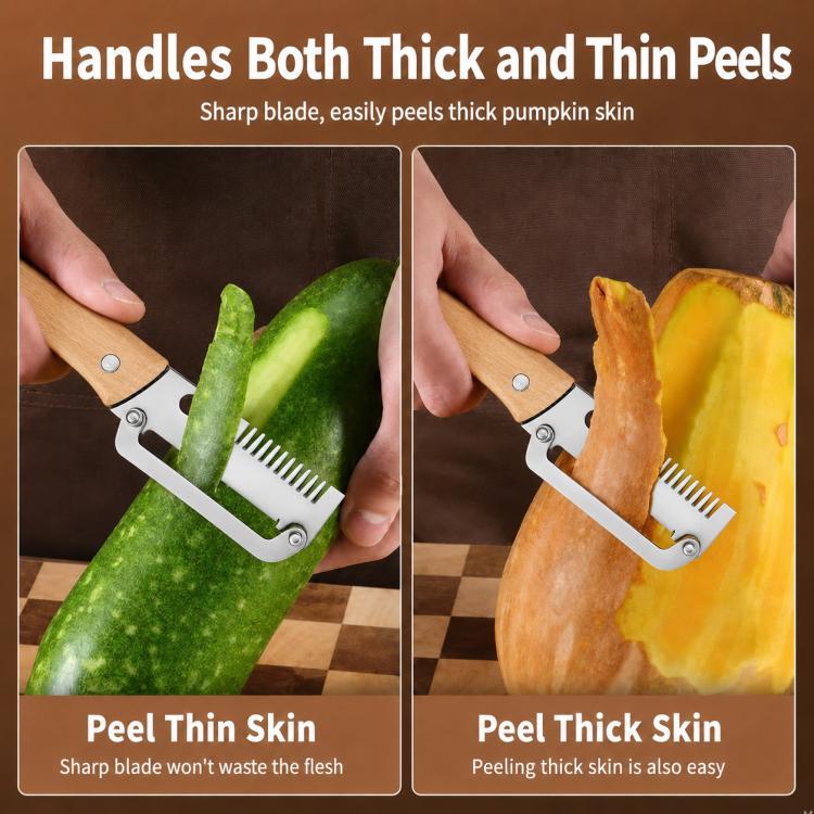 Pelapatate e affettatrice a julienne multifunzione in acciaio inossidabile LsCook per frutta e verdura, Julienne Slicer