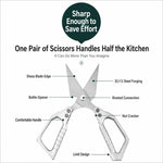 Forbici da cucina multifunzione per pollame LsCook in acciaio inossidabile 3Cr13, Kitchen Poultry Shears