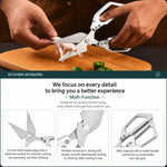 Forbici da cucina multifunzione per pollame LsCook in acciaio inossidabile 3Cr13, Kitchen Poultry Shears