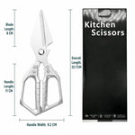 Forbici da cucina multifunzione per pollame LsCook in acciaio inossidabile 3Cr13, Kitchen Poultry Shears