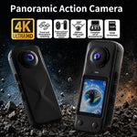 Action Camera X5 Pro 4K con schermo 2.0 pollici e angolo 200°