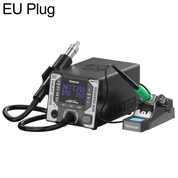 MECHANIC AirNova MAX 1200W Stazione di rilavorazione per saldatura ad aria calda a doppia stazione con controllo intelligente e controllo intelligente, EU Plug, US Plug