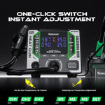 MECHANIC AirNova MAX 1200W Stazione di rilavorazione per saldatura ad aria calda a doppia stazione con controllo intelligente e controllo intelligente, EU Plug, US Plug