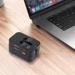 Adattatore da viaggio universale PD20W QC18W con presa di corrente multifunzione e caricatore integrato., PD20W+QC18W