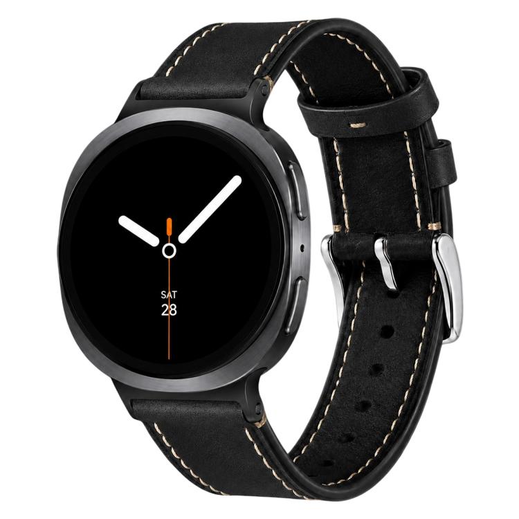 Cinturino per orologio xDfind Retro Crazy Horse Texture in pelle vegana, For Galaxy Watch9 / 8 / 8 Classic