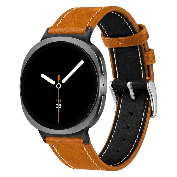Cinturino per orologio xDfind Retro Crazy Horse Texture in pelle vegana, For Galaxy Watch9 / 8 / 8 Classic