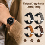 Cinturino per orologio xDfind Retro Crazy Horse Texture in pelle vegana, For Galaxy Watch9 / 8 / 8 Classic