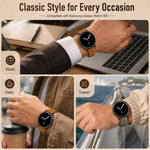 Cinturino per orologio xDfind Retro Crazy Horse Texture in pelle vegana, For Galaxy Watch9 / 8 / 8 Classic