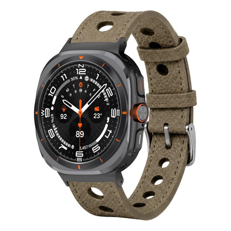 Cinturino per orologio in pelle vegana con texture a foro sul palmo xDfind, For Galaxy Watch Ultra2 2026 / 2025 / 1 2024, For Galaxy Watch9 / 8 / 8 Classic