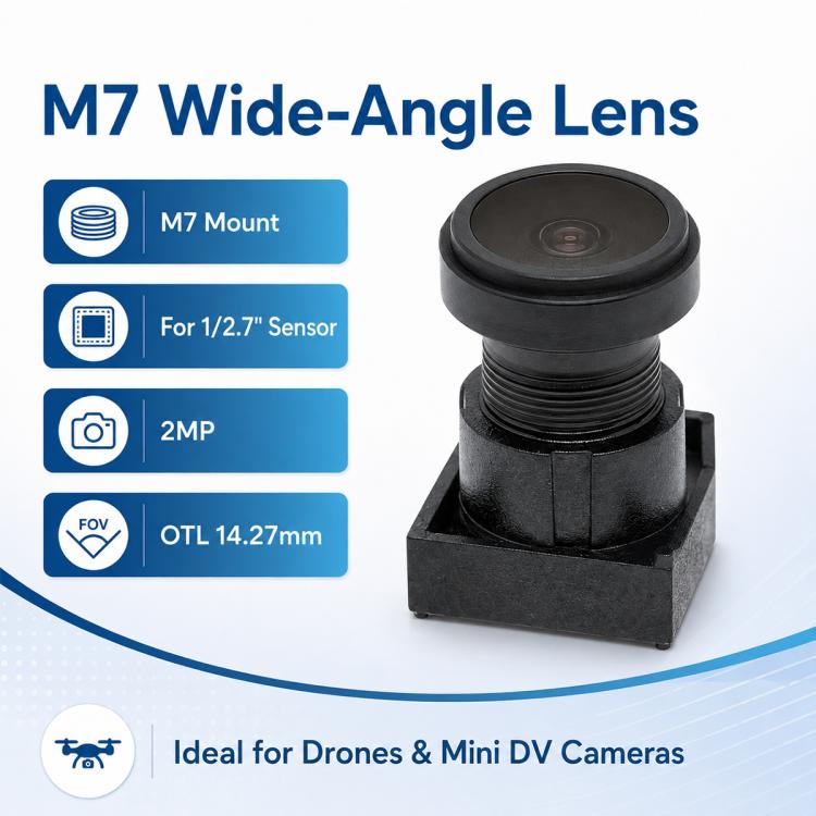 Obiettivo grandangolare M7 14.3mm per mini videocamera OV4689