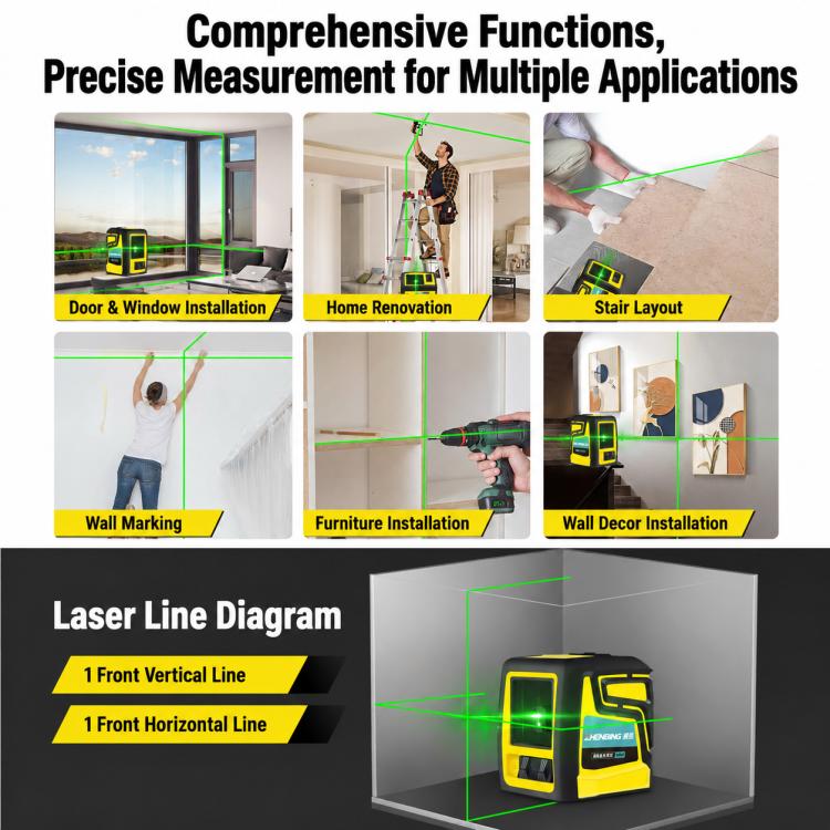 Livella laser portatile ad alta precisione ZHENBING con staffa a L
