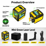 Livella laser portatile ad alta precisione ZHENBING con staffa a L
