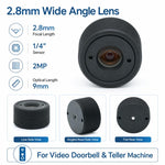 Lente cilindrica 2,8 mm per sensore 1/4" videocitofoni e sportelli automatici