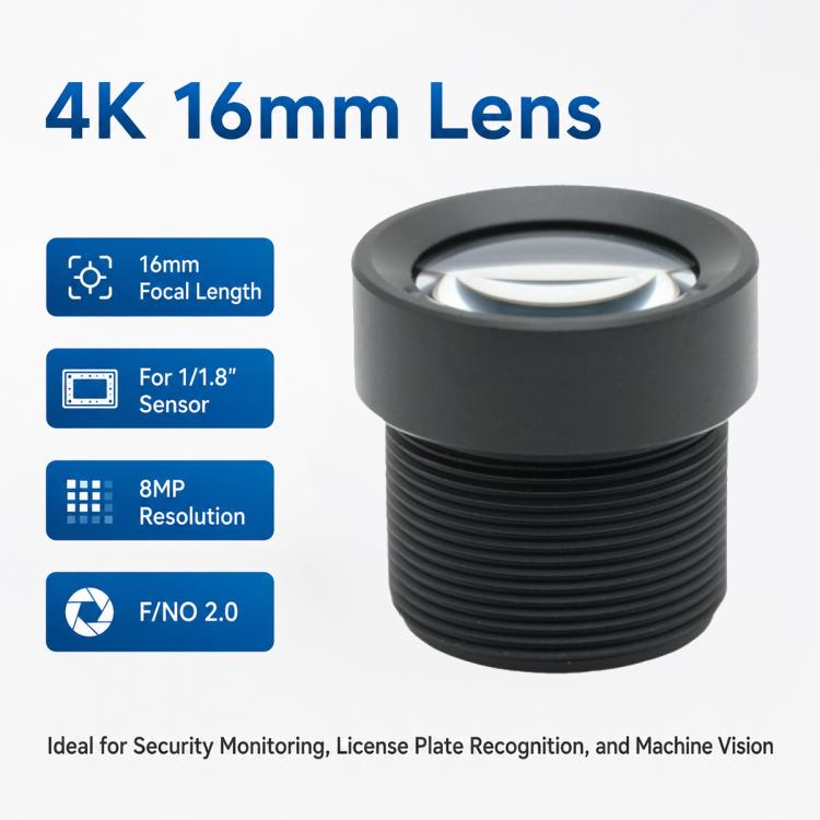 Teleobiettivo 16mm 8MP HD per sensori da 1/1,8 pollici
