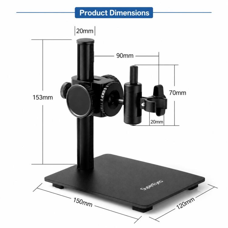 Supporto universale regolabile di precisione Supereyes Z009 per microscopio