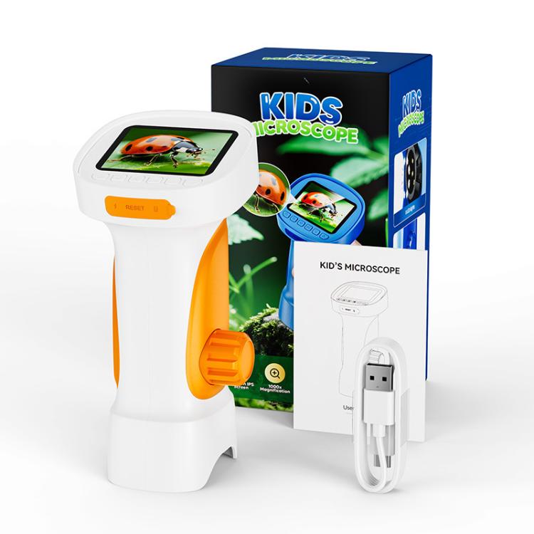 Microscopio digitale portatile per bambini con ingrandimento 1000x e display IPS