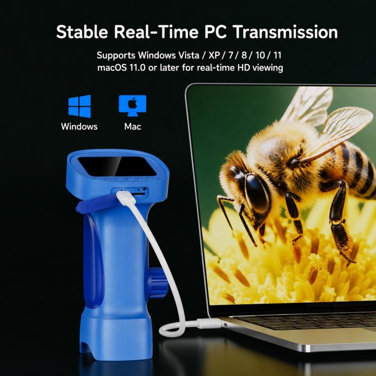 Microscopio digitale portatile per bambini con ingrandimento 1000x e display IPS