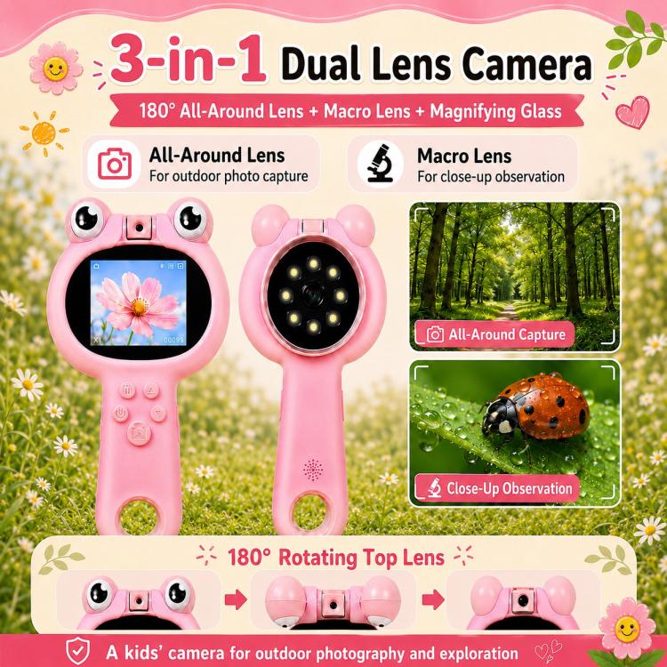 Microscopio digitale portatile 3 in 1 per bambini con lente d'ingrandimento