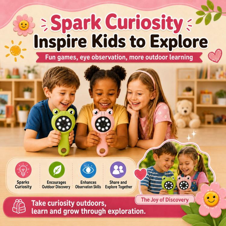 Microscopio digitale portatile 3 in 1 per bambini con lente d'ingrandimento