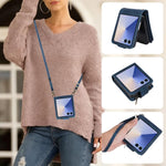 Portafoglio multifunzionale con cerniera e custodia per Galaxy Z Flip8 5G