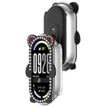 Cassa ibrida in metallo PC cava con copertura parziale in diamanti e orso., For Xiaomi Mi Band 8 / 8 NFC, For Xiaomi Smart Band 10 / 10 NFC, For Xiaomi Smart Band 9 / 9 NFC