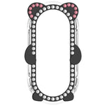 Cassa ibrida in metallo PC cava con copertura parziale in diamanti e orso., For Xiaomi Mi Band 8 / 8 NFC, For Xiaomi Smart Band 10 / 10 NFC, For Xiaomi Smart Band 9 / 9 NFC