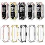 Cassa ibrida in metallo PC cava con copertura parziale in diamanti e orso., For Xiaomi Mi Band 8 / 8 NFC, For Xiaomi Smart Band 10 / 10 NFC, For Xiaomi Smart Band 9 / 9 NFC