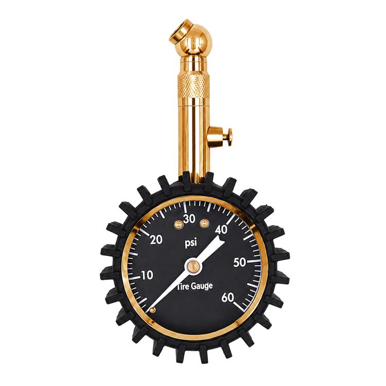 Manometro di precisione in metallo per pneumatici auto, Brass White Background Black Text, Brass Black Background White Text, Silver White Background Black Text, Silver Black Background White Text