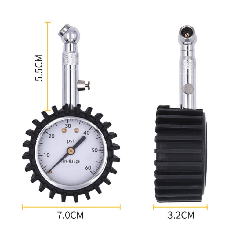 Manometro di precisione in metallo per pneumatici auto, Brass White Background Black Text, Brass Black Background White Text, Silver White Background Black Text, Silver Black Background White Text