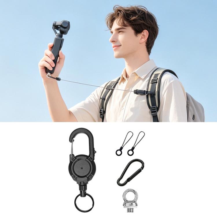 Clip magnetica retrattile per zaino per Insta360 Luna e DJI Pocket 4P / 4 / 3