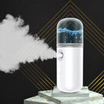 Vaporizzatore facciale portatile a nebulizzazione nano, umidificatore per la bellezza del viso a spruzzo freddo.