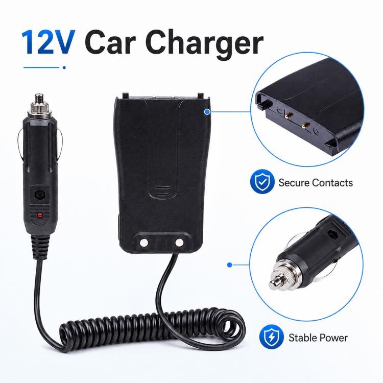 Cavo alimentazione a spirale per Baofeng H777 BF-888S 12V auto