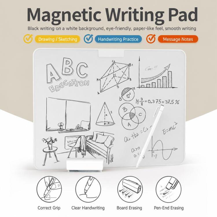 Lavagna magnetica per stenografia, lavagna cancellabile, 10 inch, 12 inch, 15 inch