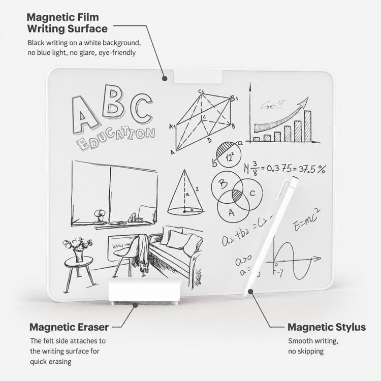 Lavagna magnetica per stenografia, lavagna cancellabile, 10 inch, 12 inch, 15 inch